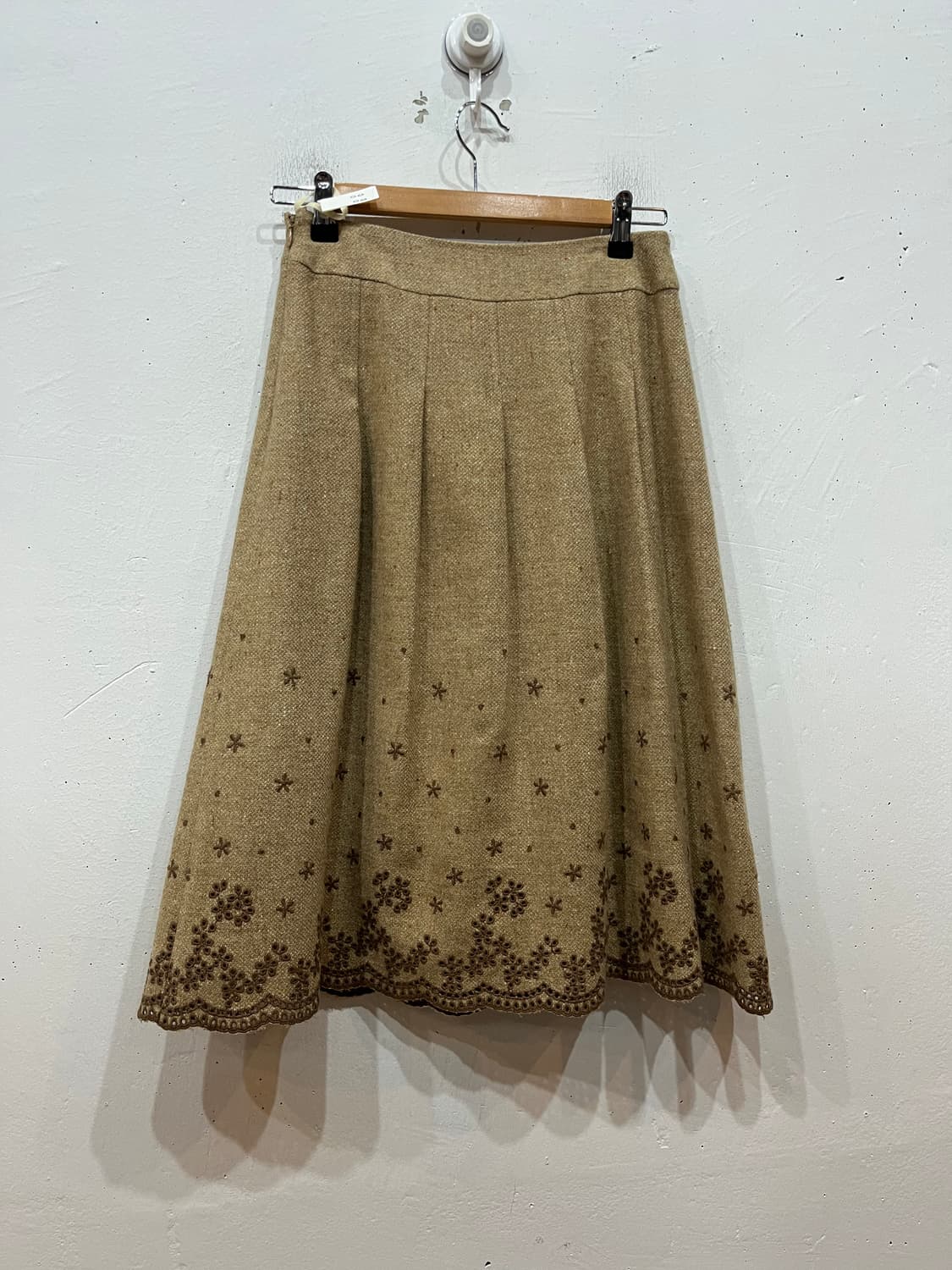 KATHARINE ROSS 자수 울 스커트 치마 Made in JAPAN 상품이미지3