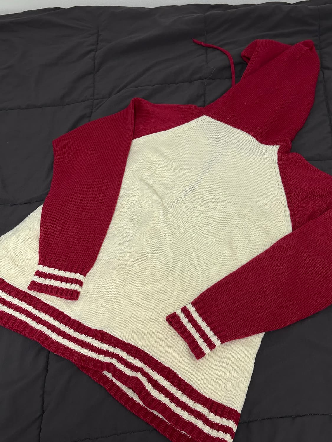 jp빈티지  니트 코위찬 후드 집업 미디움 상품이미지2