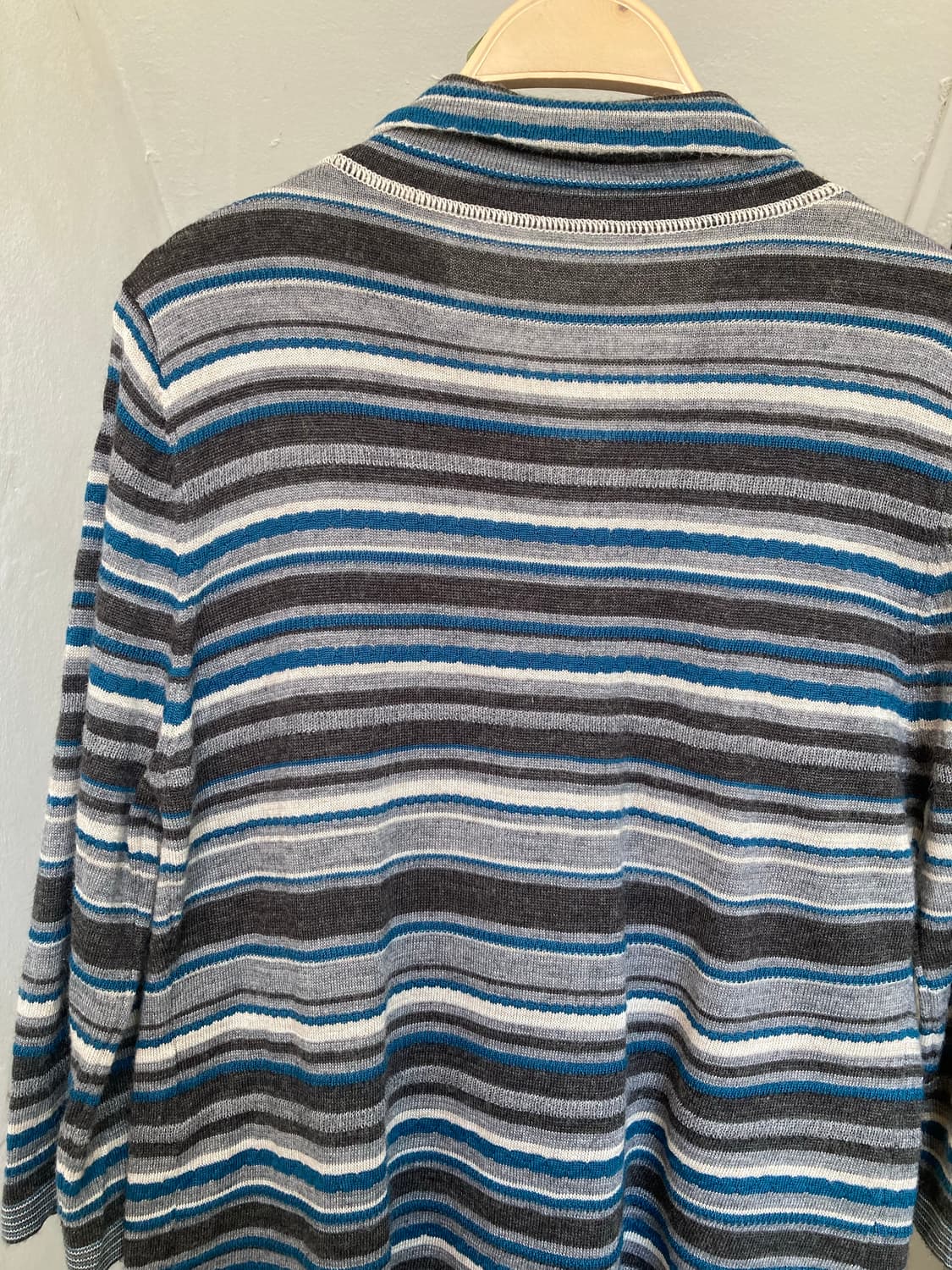 울 30% 레이어드 스트라이프 가디건 상품이미지6