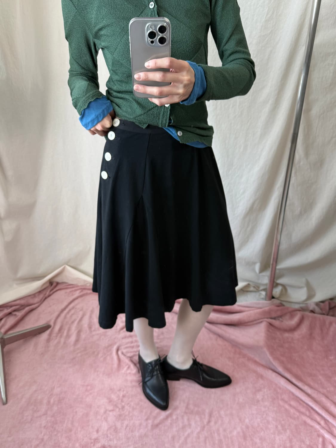 1/2 Un-Demi 절개 미디 스커트 상품이미지2