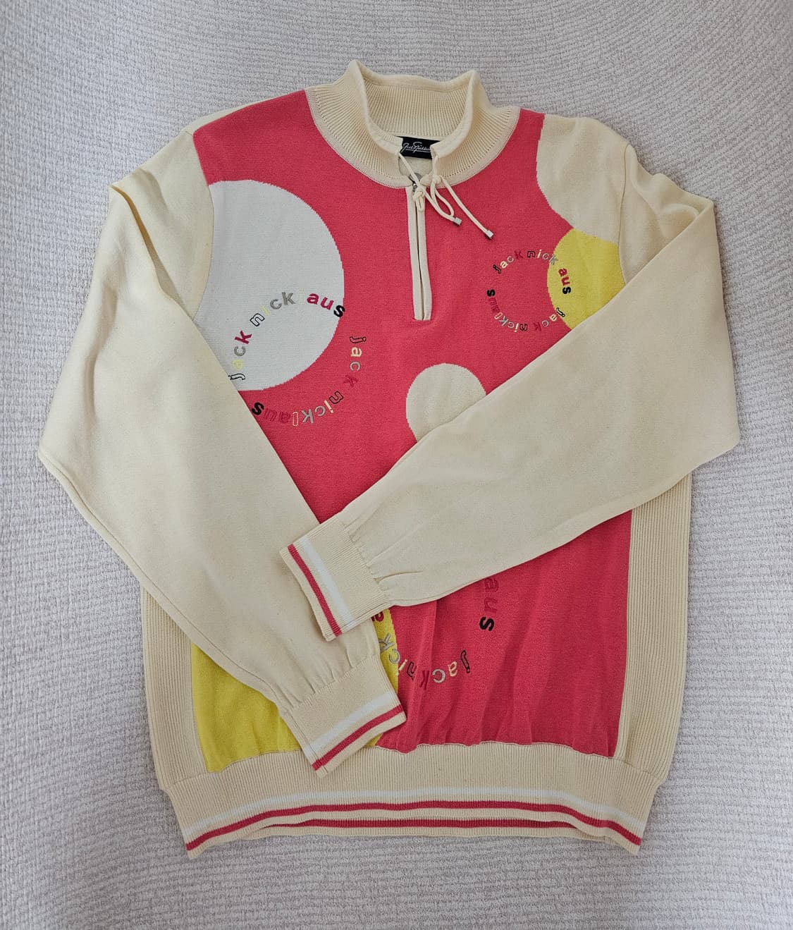 잭니클라우스  배색 남성 니트  100. 상태굿 상품이미지2