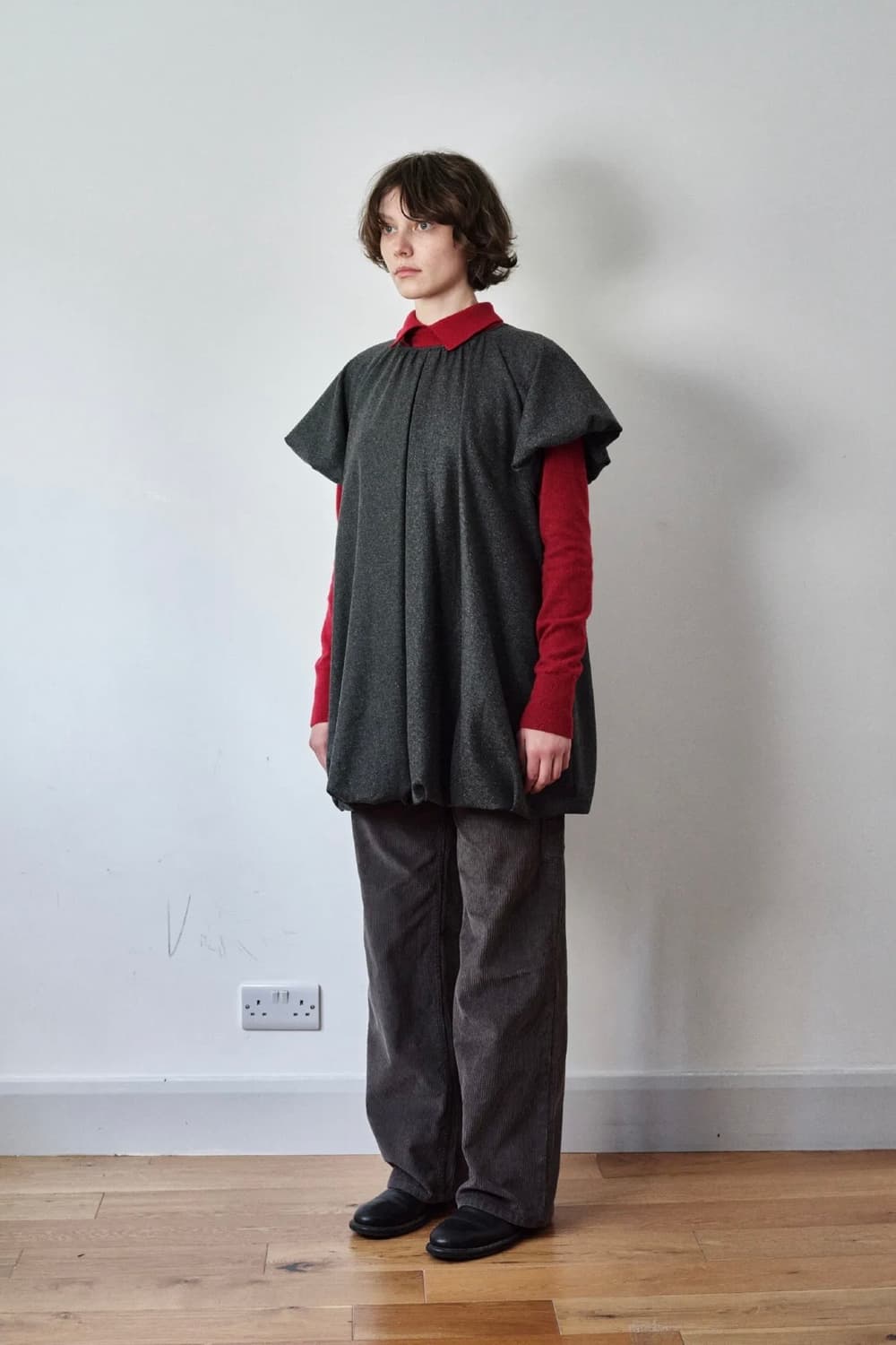 코스모스 볼륨 미니 원피스 (그레이) 상품이미지2