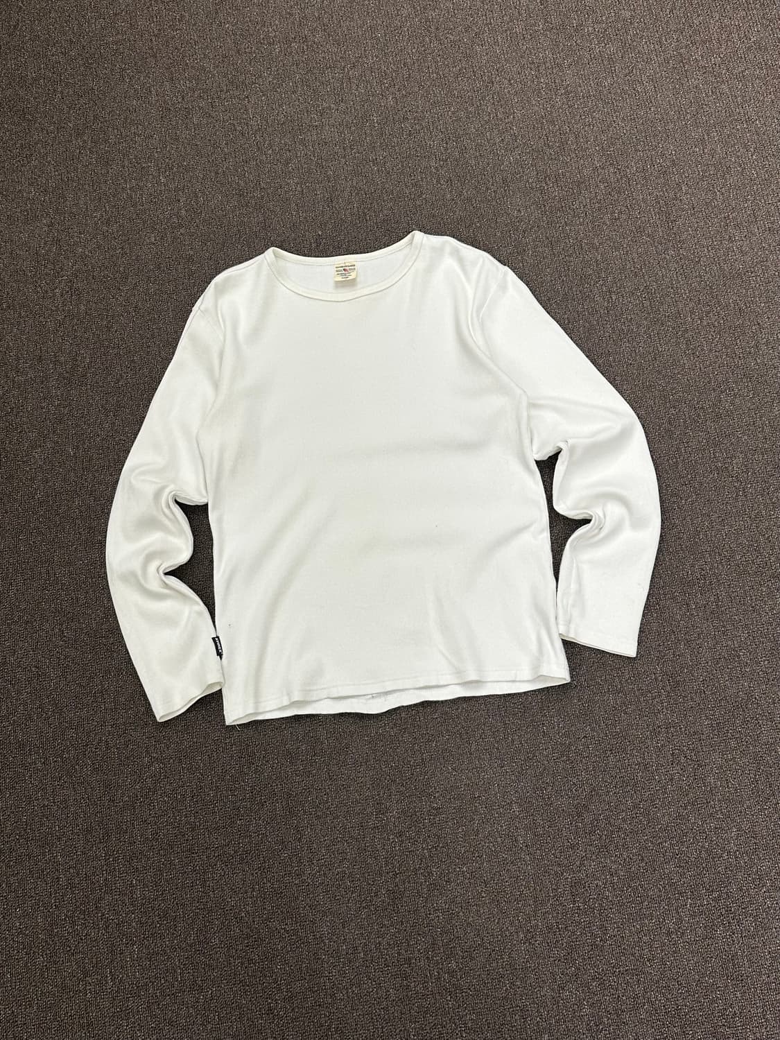 L)Avirex vintage 크루넥 화이트 골지 롱슬리브 상품이미지1