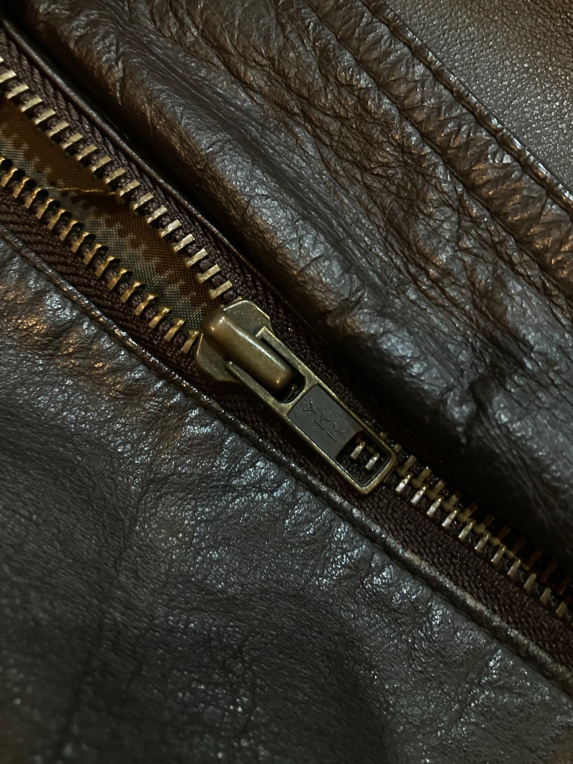 JPN vtg 램스킨 레더자켓 다크브라운 상품이미지6