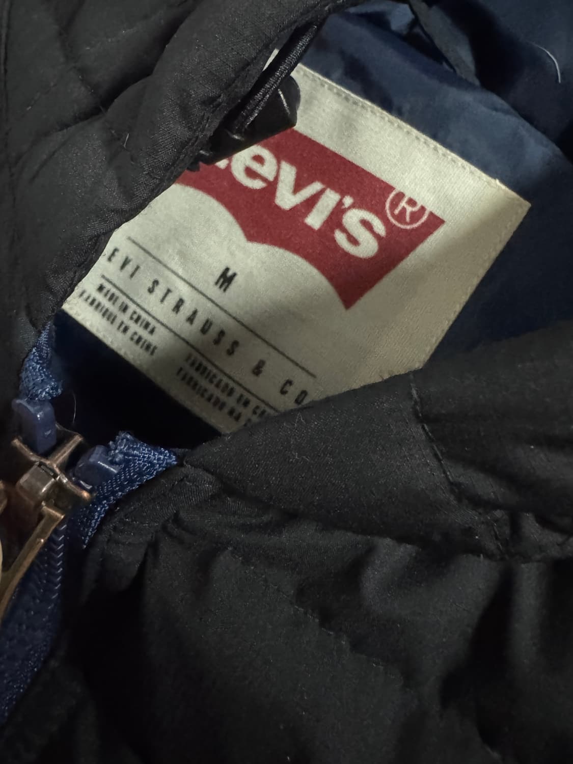 리바이스 덕 다운 퀄팅 후드 패딩 점퍼 블랙 M 상품이미지3