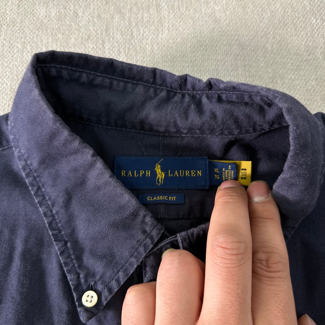 105 폴로랄프로렌 신형라벨 코튼 네이비 셔츠 상품이미지2