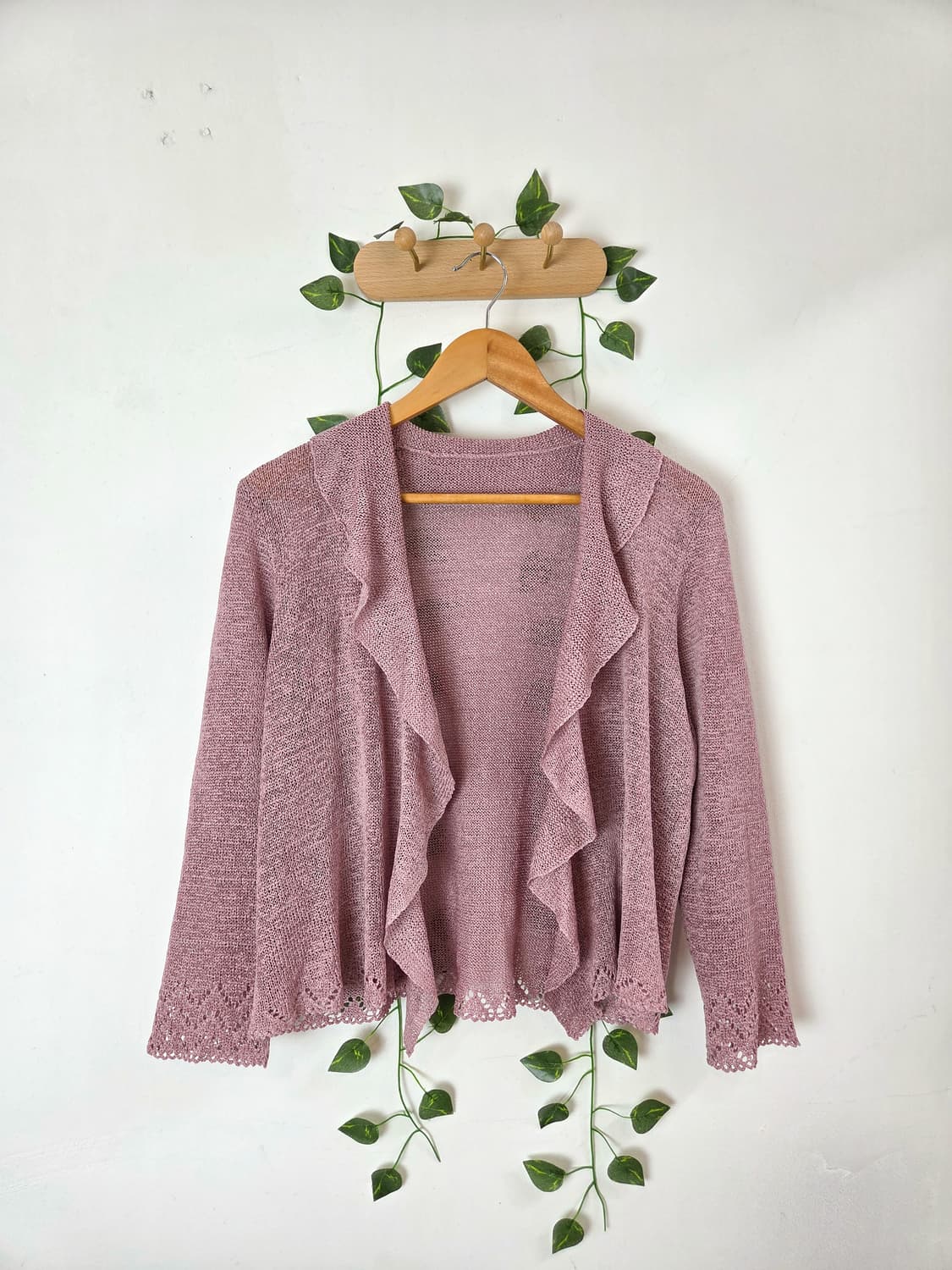 러플 디테일 오픈형 가디건 상품이미지1