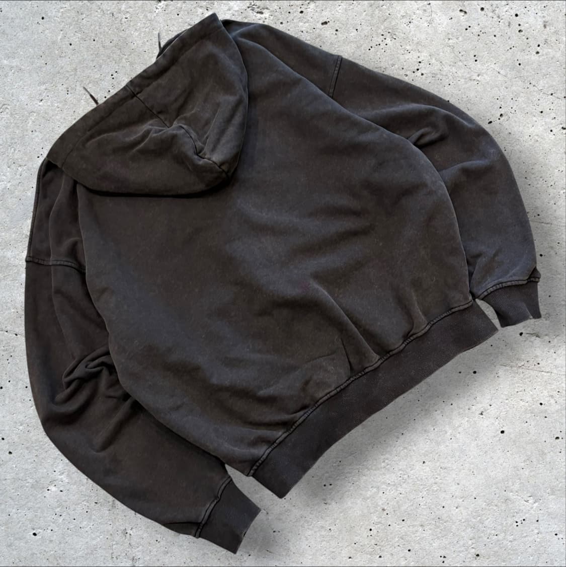 [L] 버커루 빈티지 다잉 워싱 후드집업 카키 그레이 D841 상품이미지2