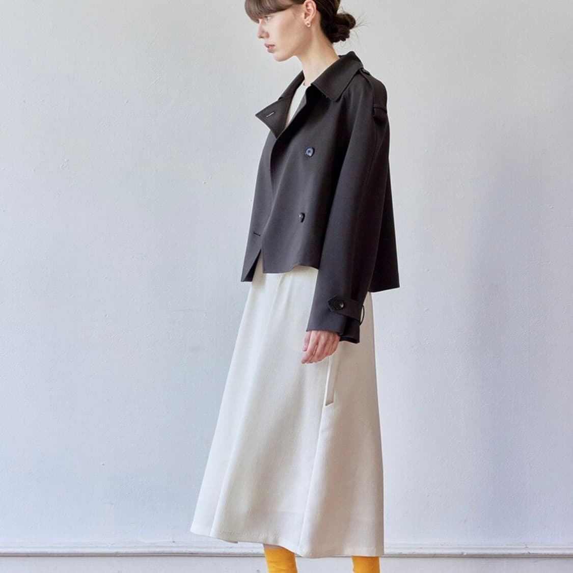 플램 트루 더블 숏 트렌치코트 상품이미지2