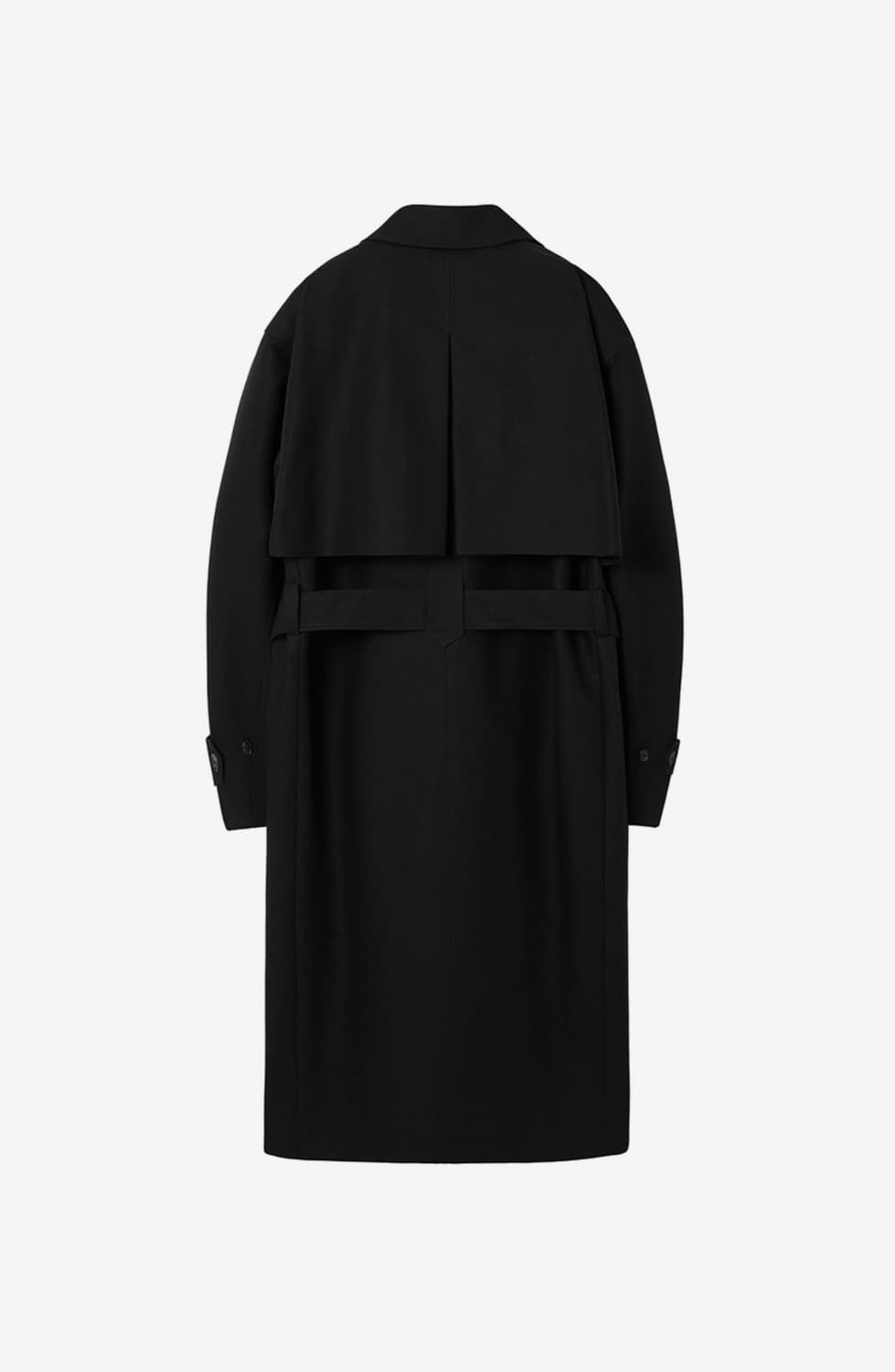 인사일런스 우먼 미니멀 싱글 트렌치 코트 블랙 s 상품이미지3