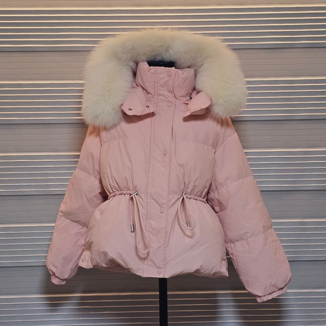 리얼 폭스퍼 구스 패딩 점퍼 ●프리사이즈(55~77) 상품이미지1