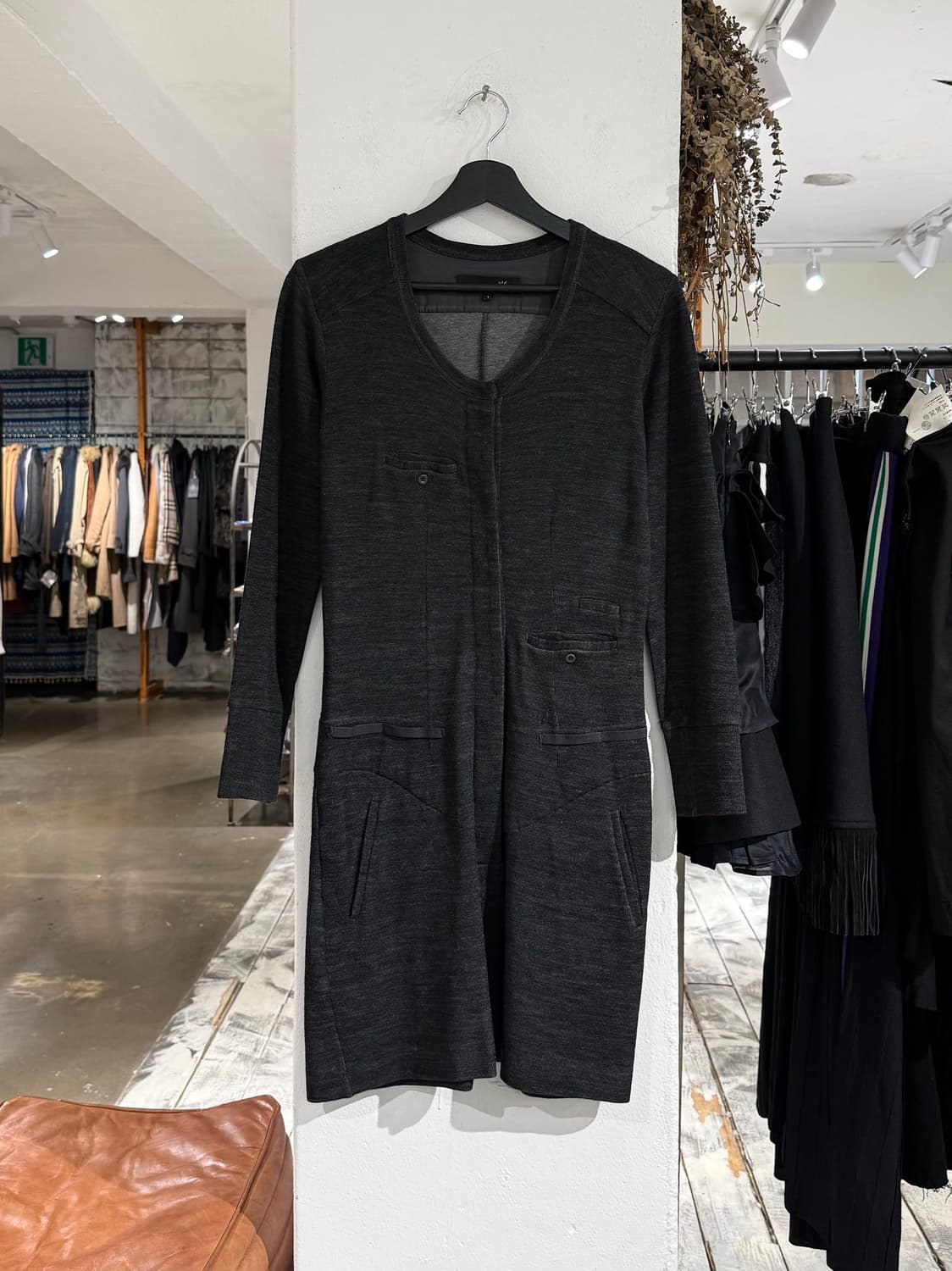 이자벨마랑 차콜 레인 울 포켓 미디 드레스 상품이미지1