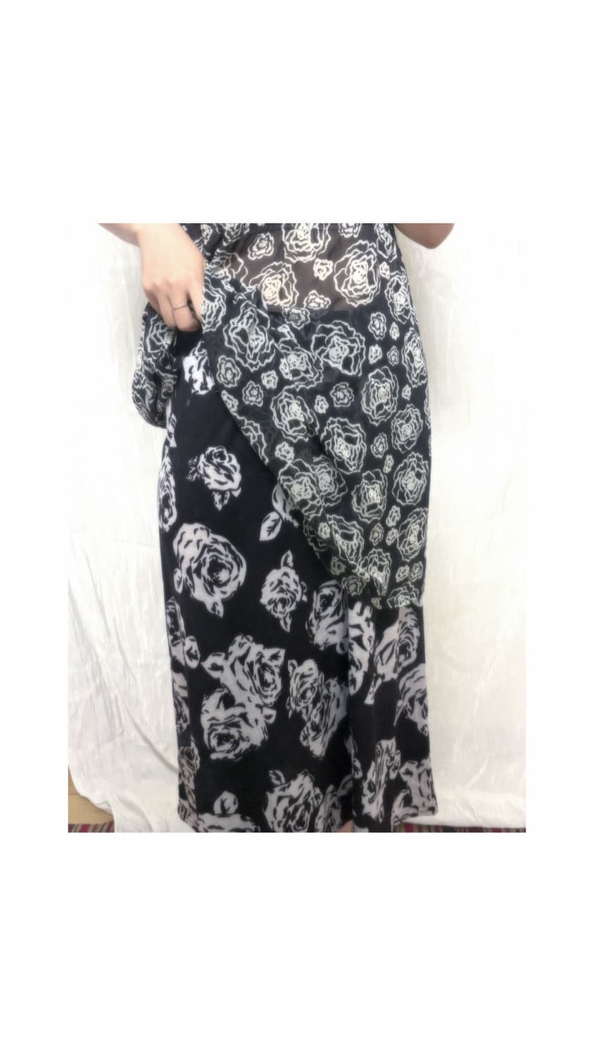 Rose Sheer Mini Dress 상품이미지4