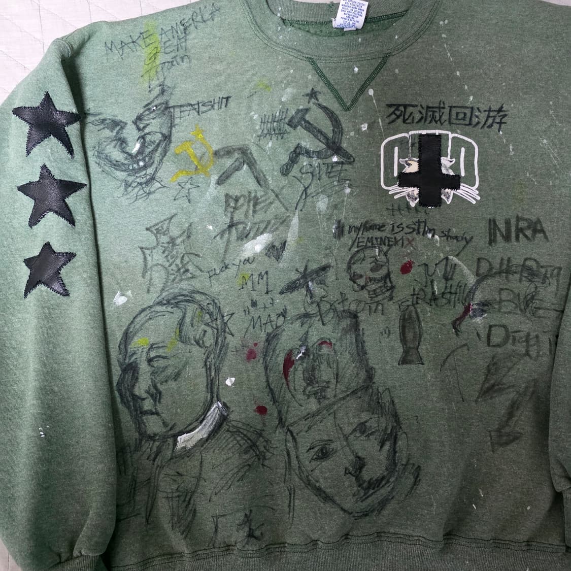 [XL] 90s REFOMED 러셀 애슬레틱 스웻 그린 트래쉬드 2 상품이미지2