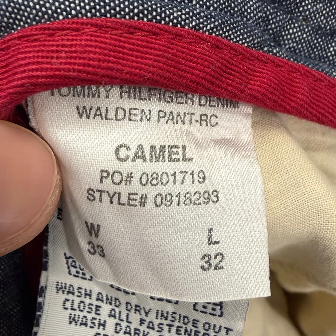 타미힐피거 코듀로이 워크팬츠 카고포켓 비조 디테일 카멜 상품이미지10