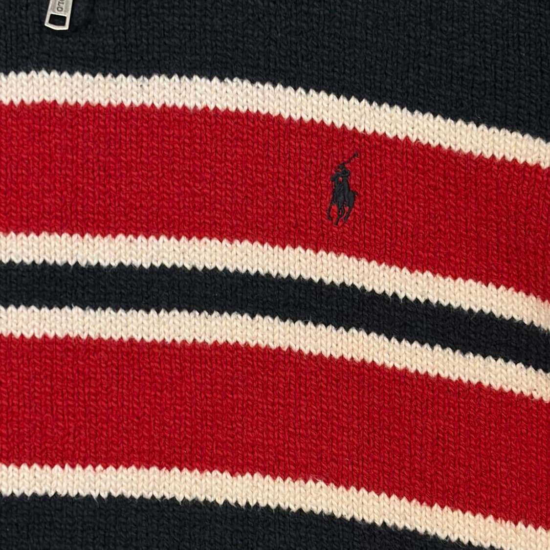 새상품급 90s 미국 빈티지 폴로랄프로렌 터틀넥 반집업 니트 상품이미지5