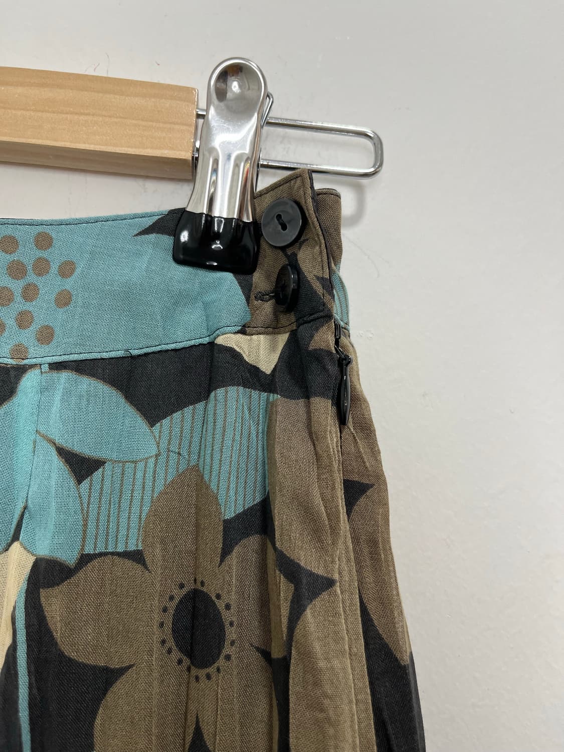 일본 빈티지 플라워 패턴 캉캉 레이어드 미디 스커트 상품이미지4