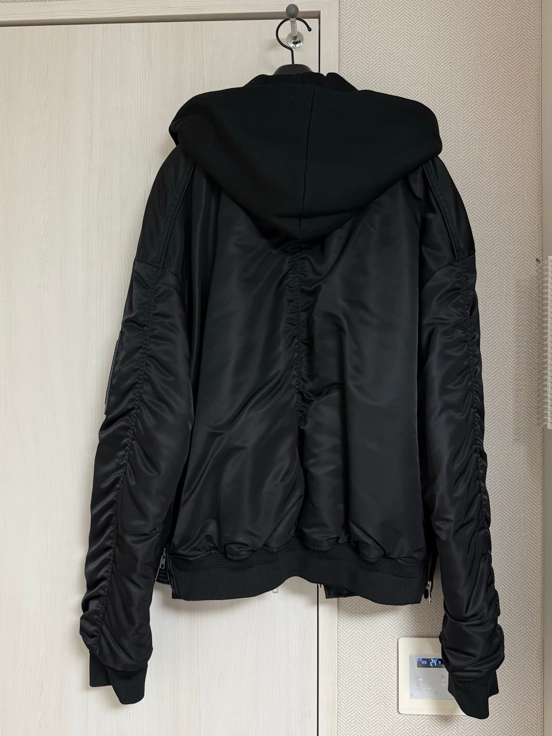 (50) 22fw 준지 후드 디테처블 마원 점퍼 블랙 상품이미지2