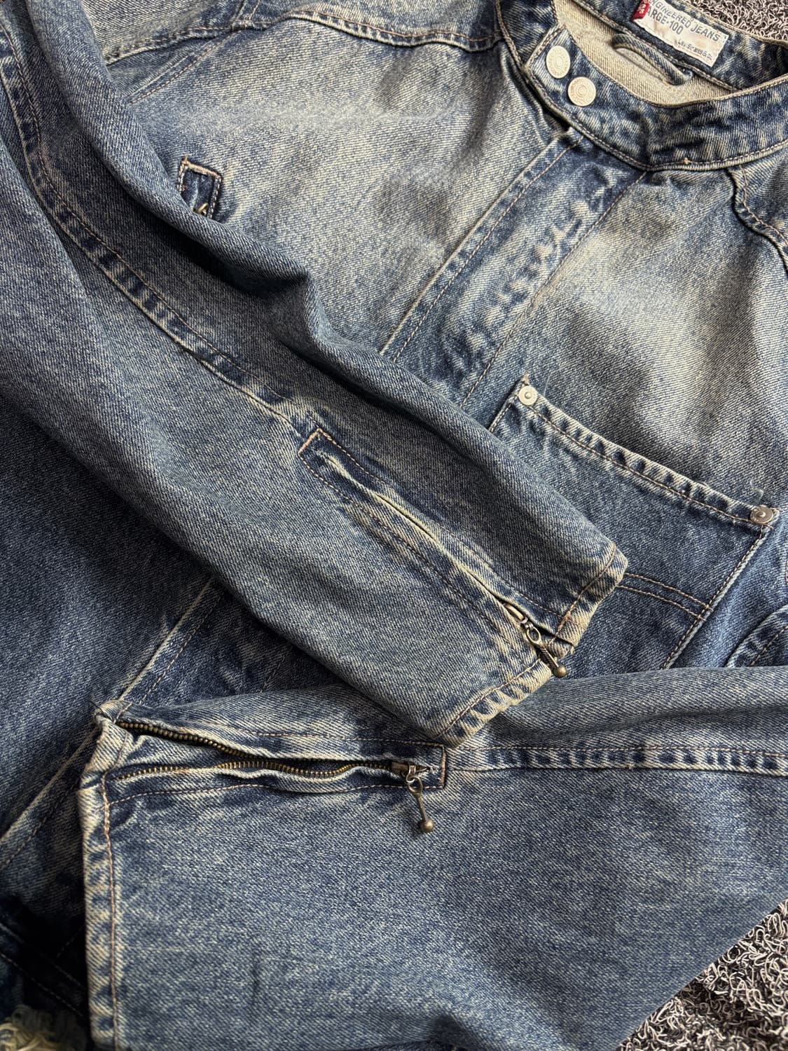 리바이스 엔지니어드 진스 데님 바이커 자켓 2881 상품이미지3