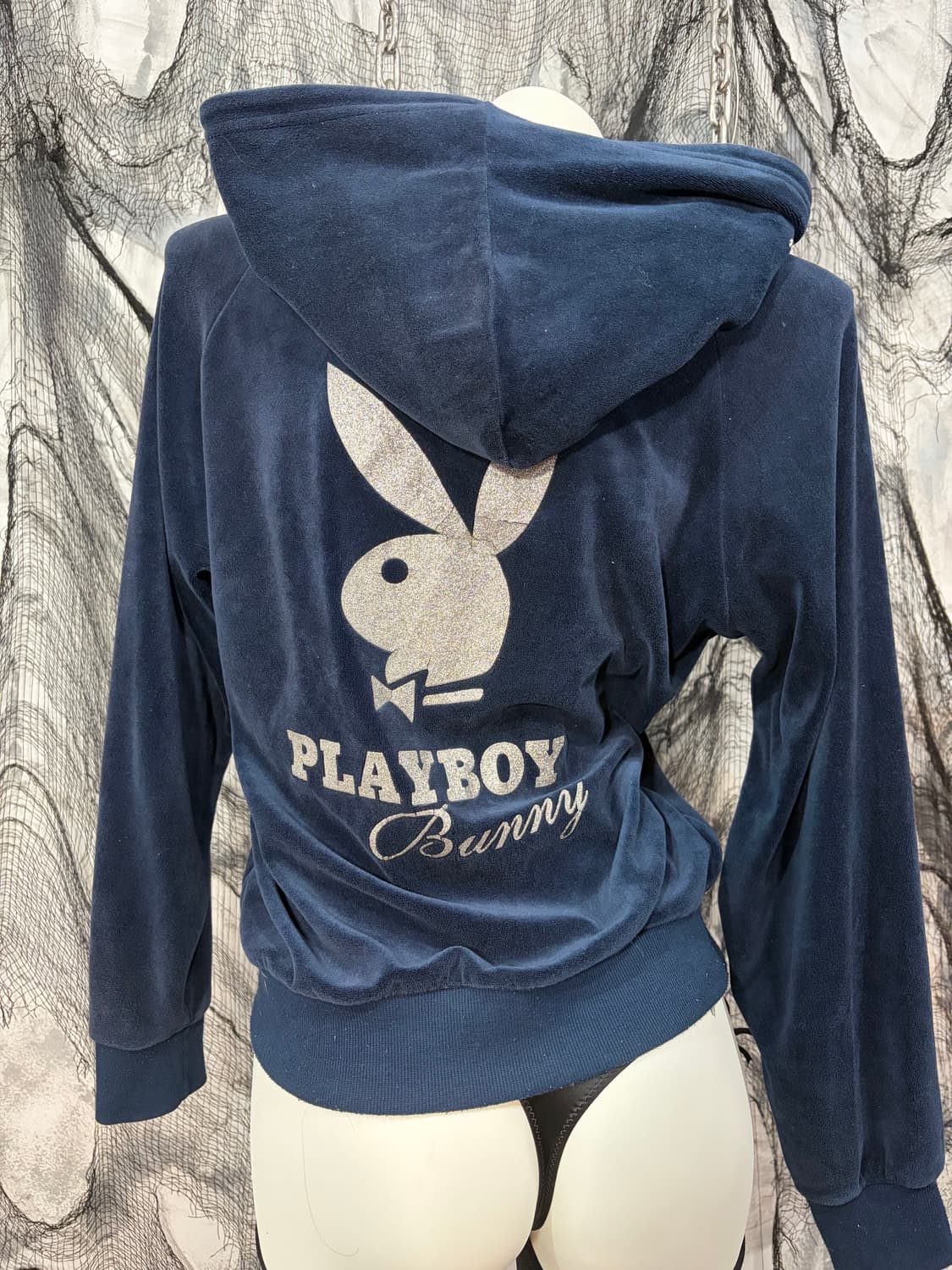 play boy bunny Velvet Glitter Hoodie Zip 상품이미지7