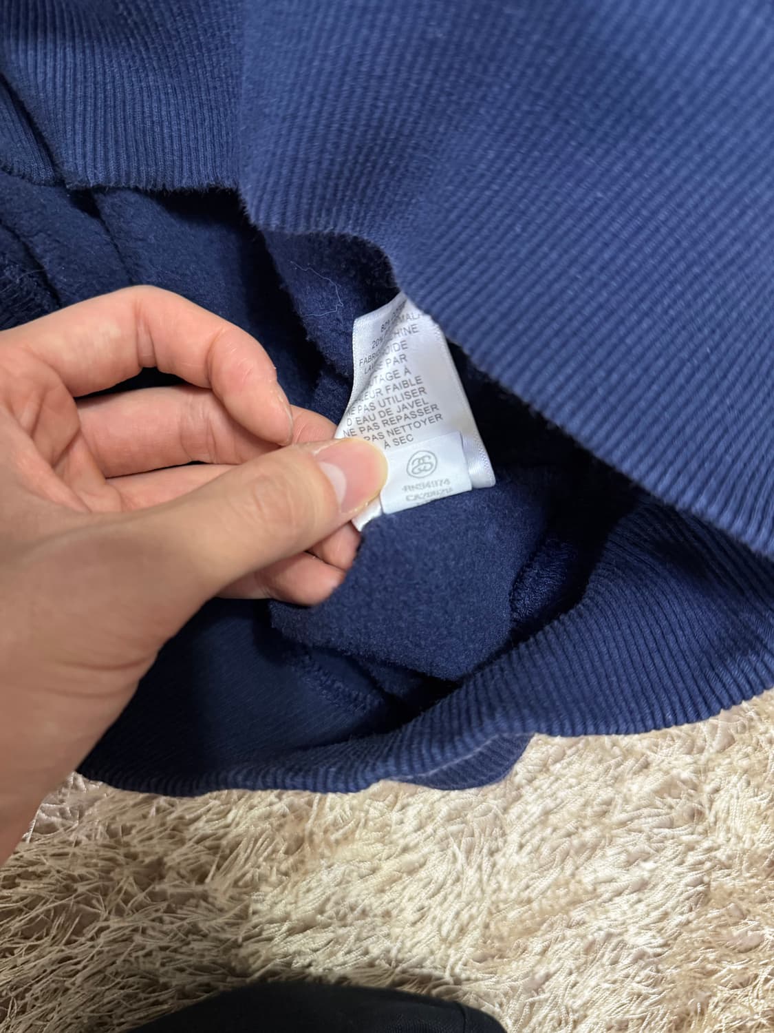 스투시 네이비 다이스 후드 L 상품이미지7