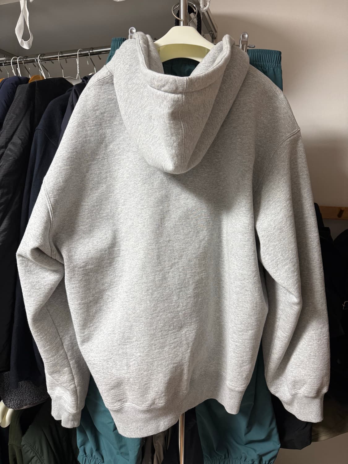 슈프림 그레이 집업후드 XL 새상품 상품이미지4