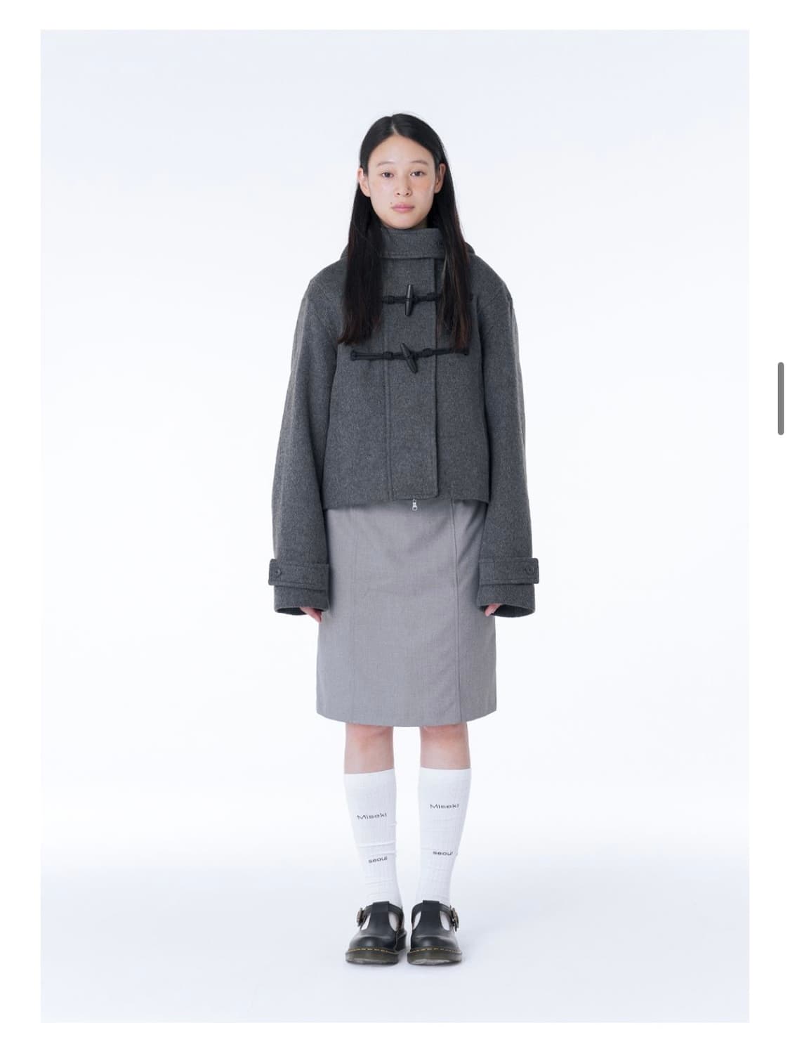 미세키서울 Duffle hoodie short coat /charcoal 상품이미지3