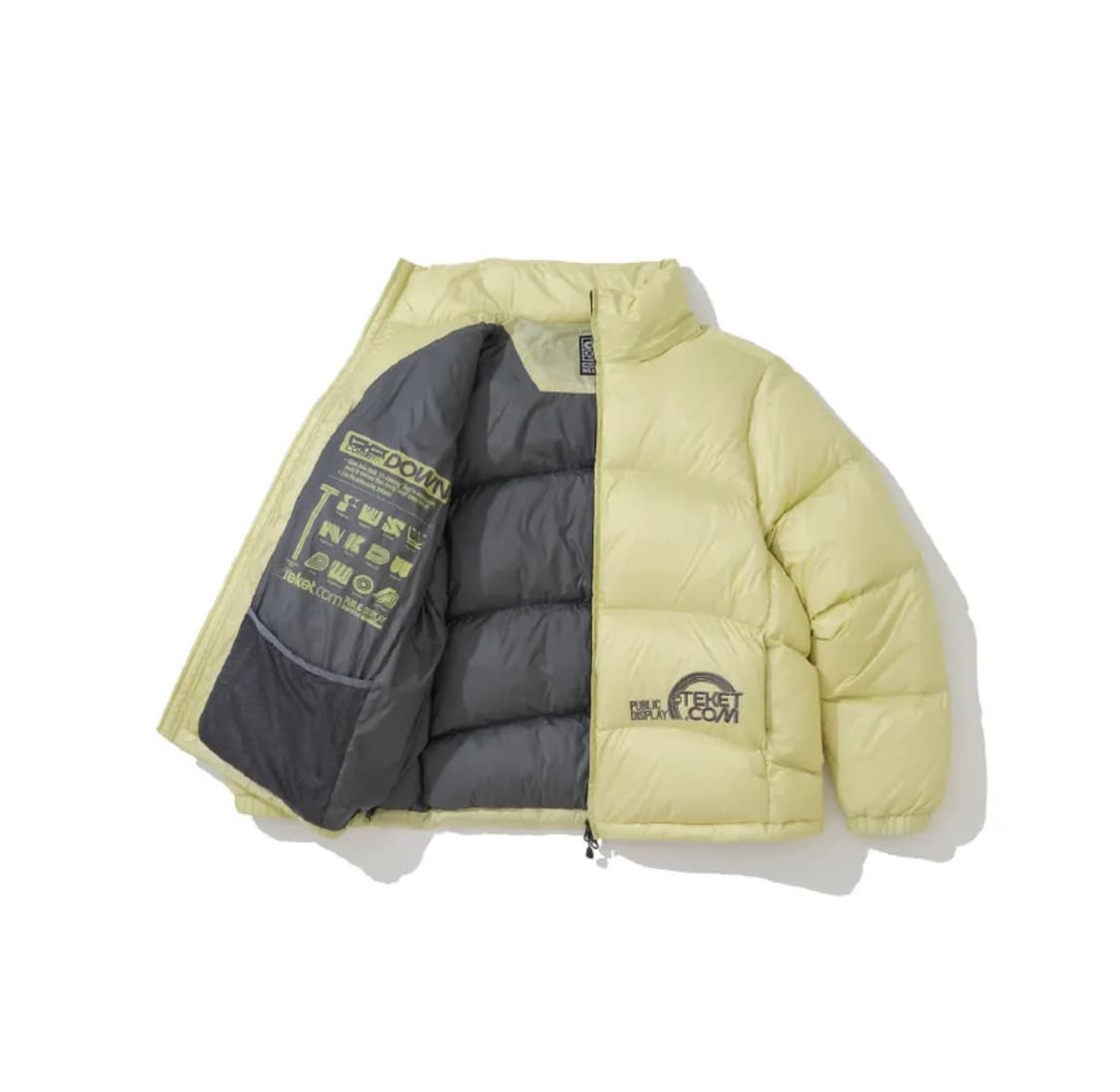 테켓 옐로우 패딩 S 상품이미지4