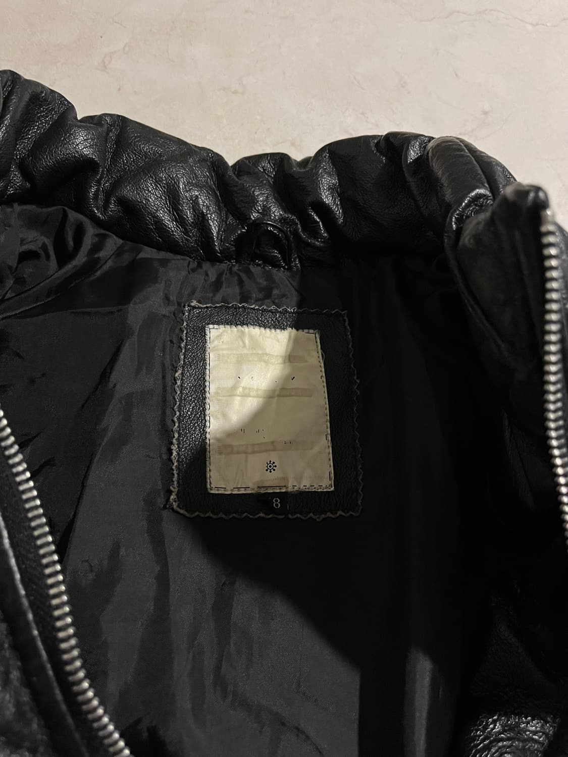 Japan vintage 리얼 레더 패딩 자켓 상품이미지4