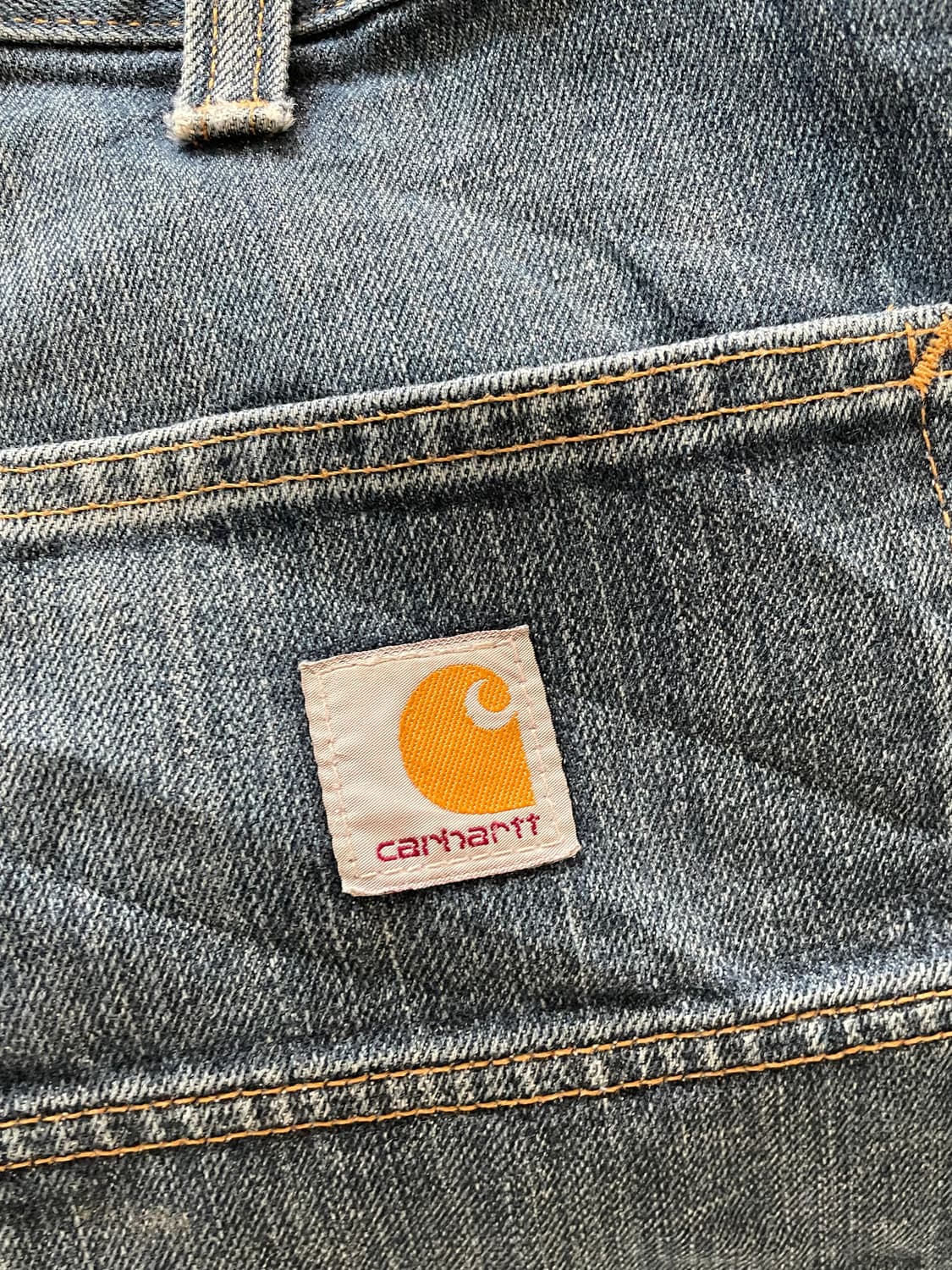 칼하트 데님 더블니 릴렉스핏 팬츠바지 상품이미지5