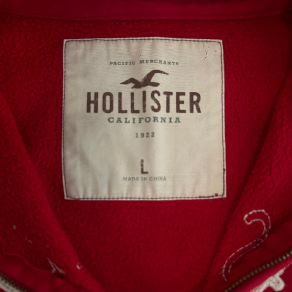 Hollister 홀리스터 아치로고 레드 후드집업 상품이미지6