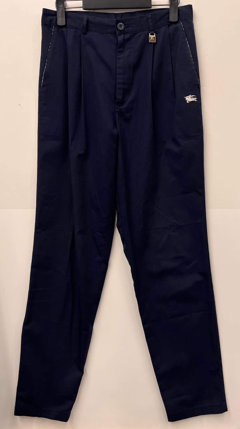 버버리 코튼팬츠 네이비 상품이미지1