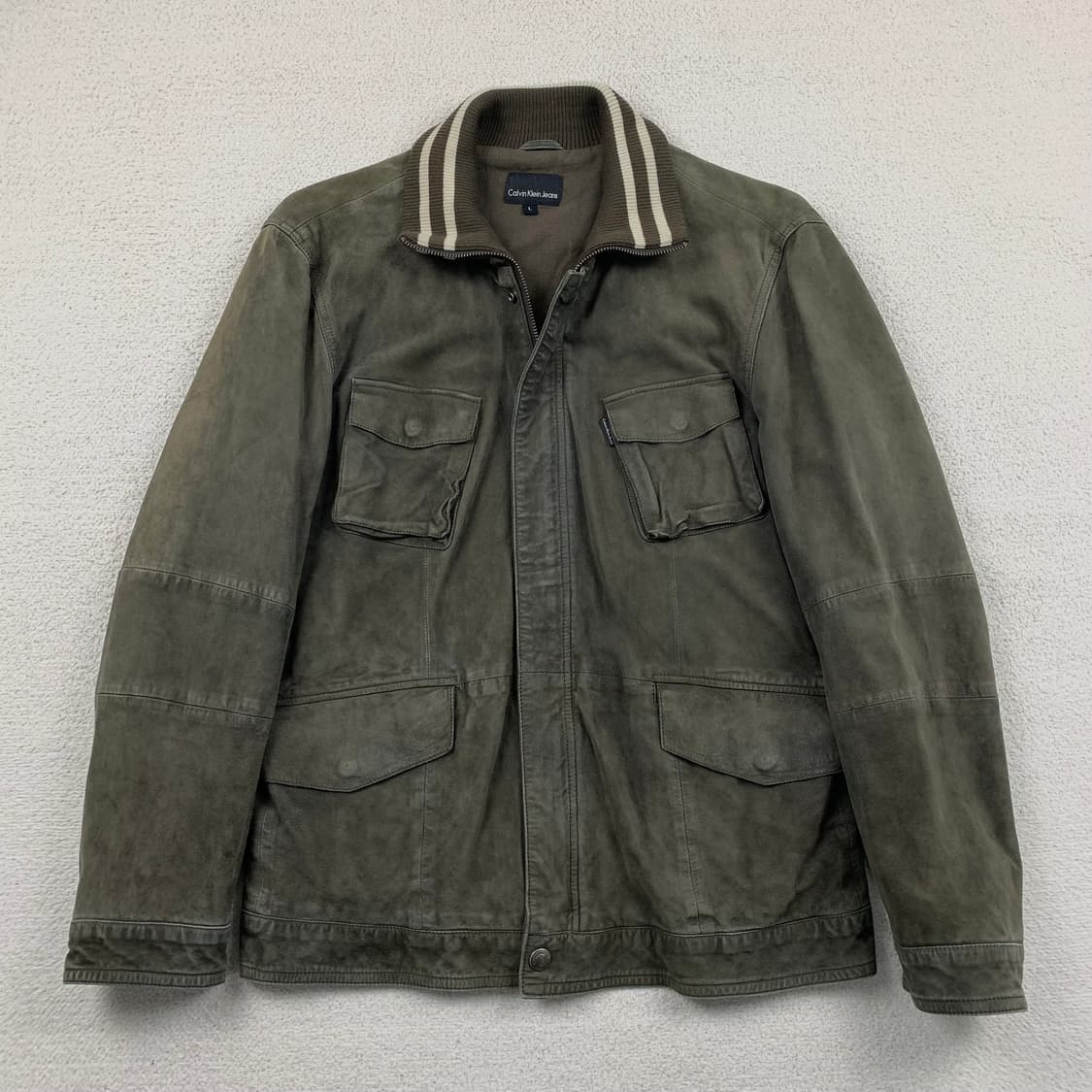 캘빈 클라인 염소가죽 스웨이드 필드 자켓  상품이미지1