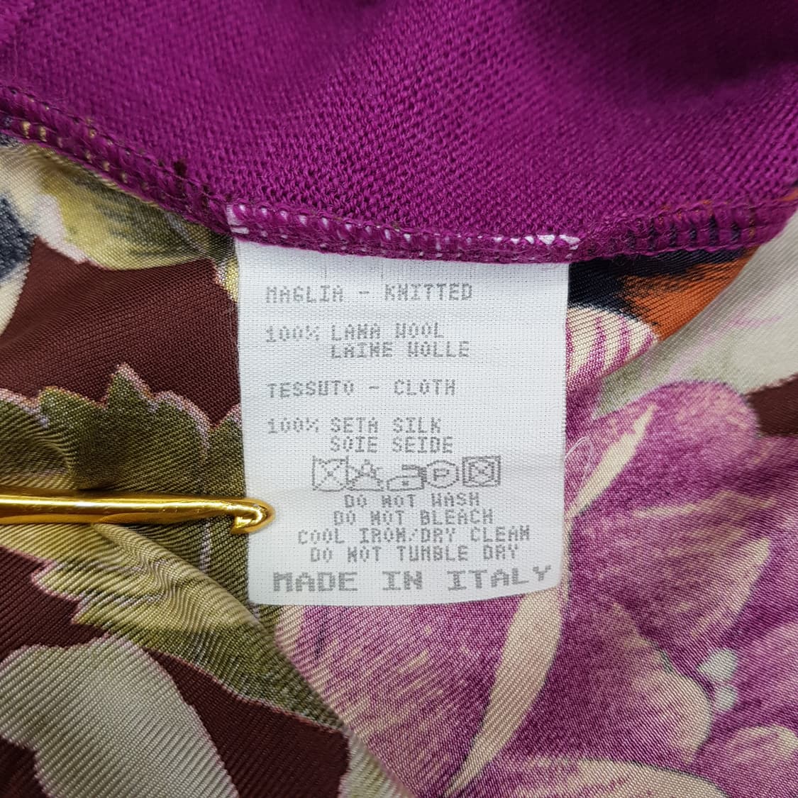 에뜨로 ETRO  플로럴 실크 패널 울 니트 40사이즈 상품이미지7