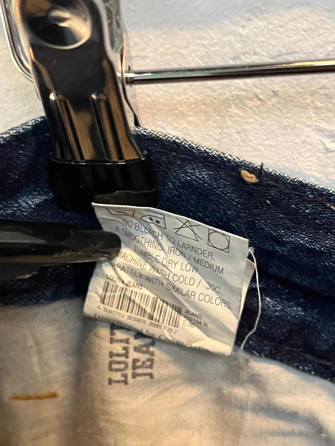 Lolita Jeans 스트레이트 워싱 데님 진 W32 상품이미지5