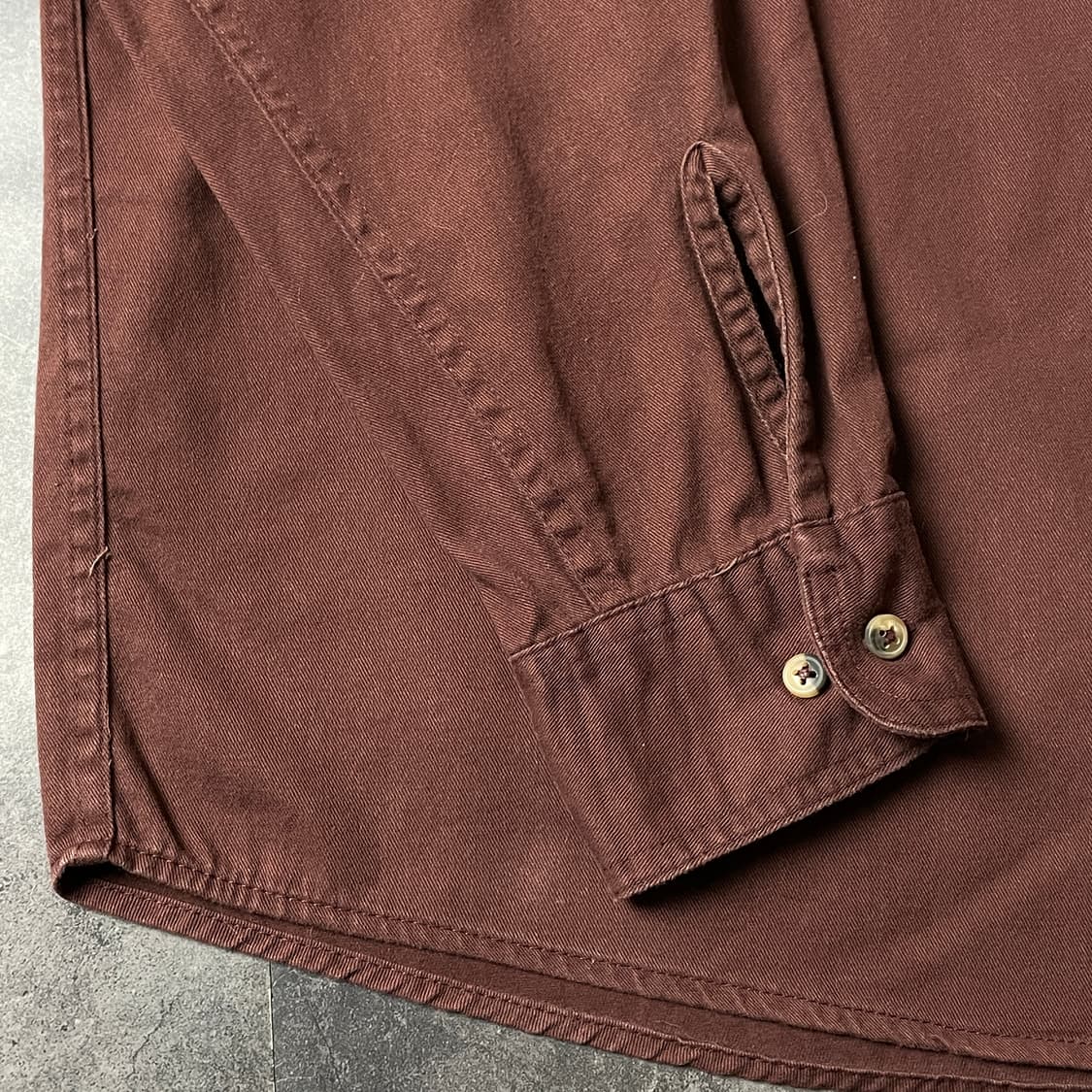 WRANGLER 랭글러 빈티지 브라운 코튼셔츠 A00400 상품이미지4