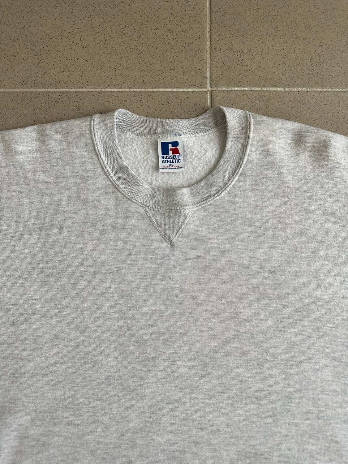 90s 빈티지 러셀 스웻셔츠 밝은 그레이 XL USA 상품이미지3