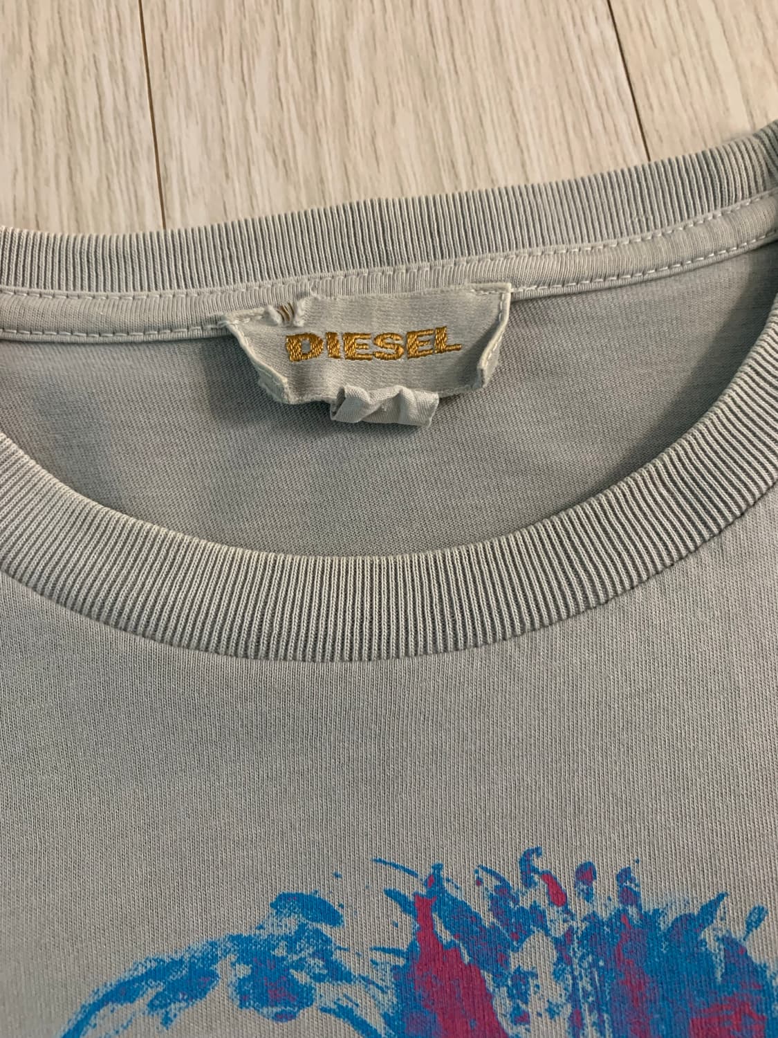 디젤 페인팅 반팔 티셔츠 그레이 상품이미지2