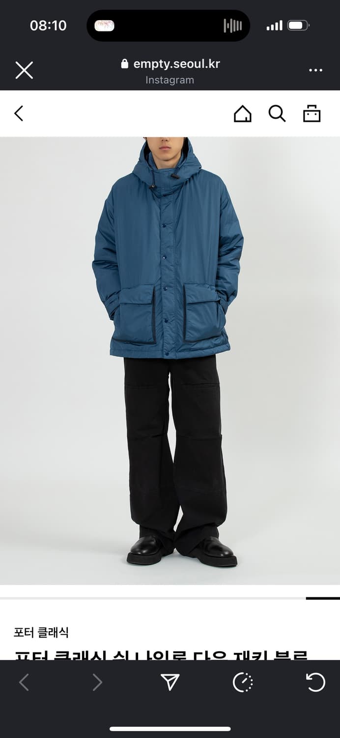 포터 클래식 쉰 나일론 다운 재킷 블랙 2 상품이미지10