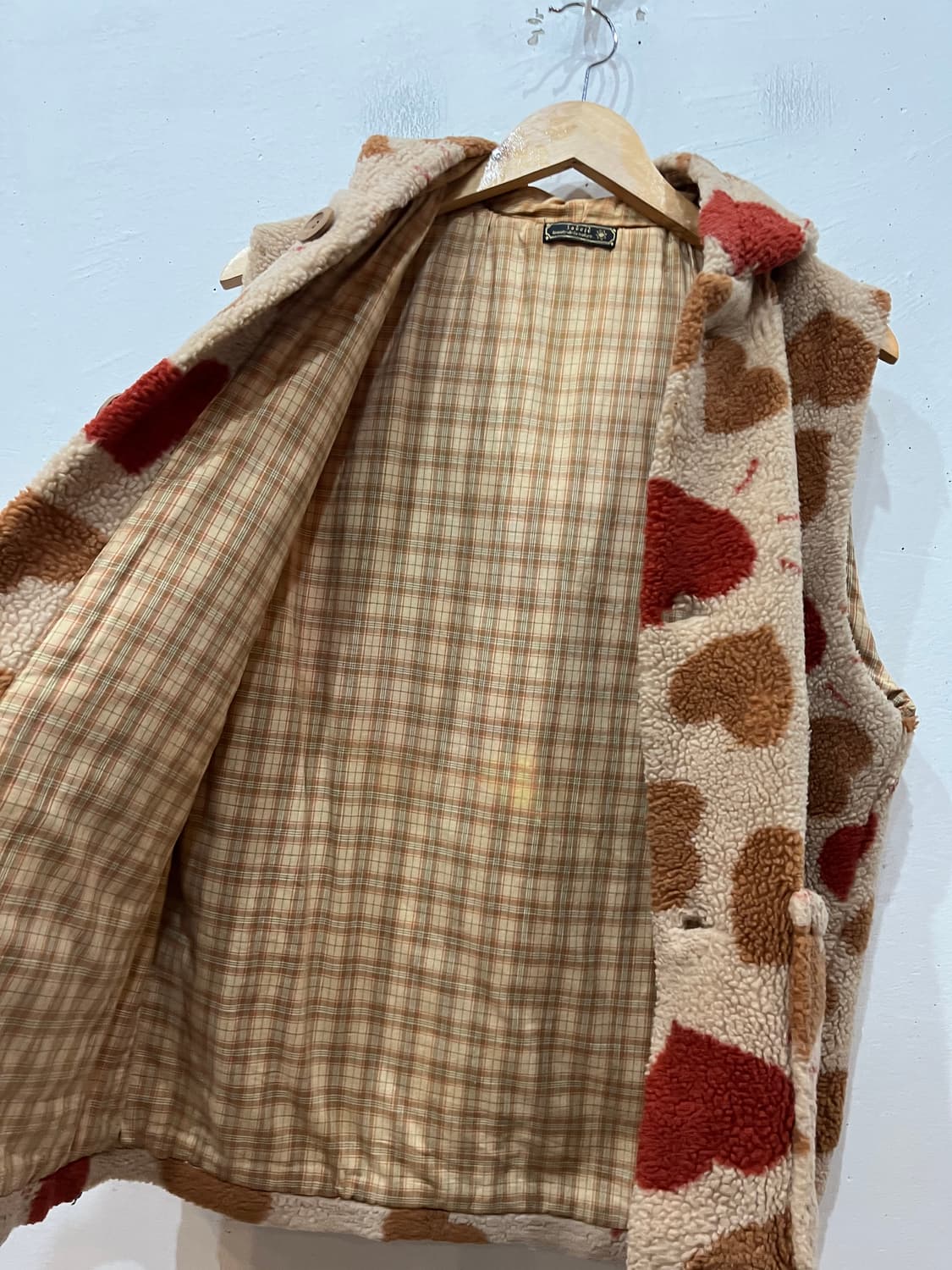 soleil JPN 하트 플리스 후드 베스트 상품이미지6