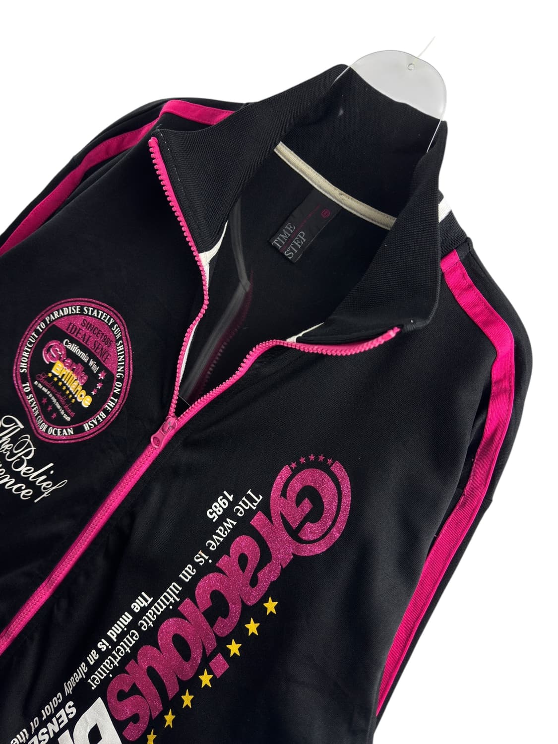 JPN Y2K 글리터 레터링 블랙핑크 져지1226 상품이미지3