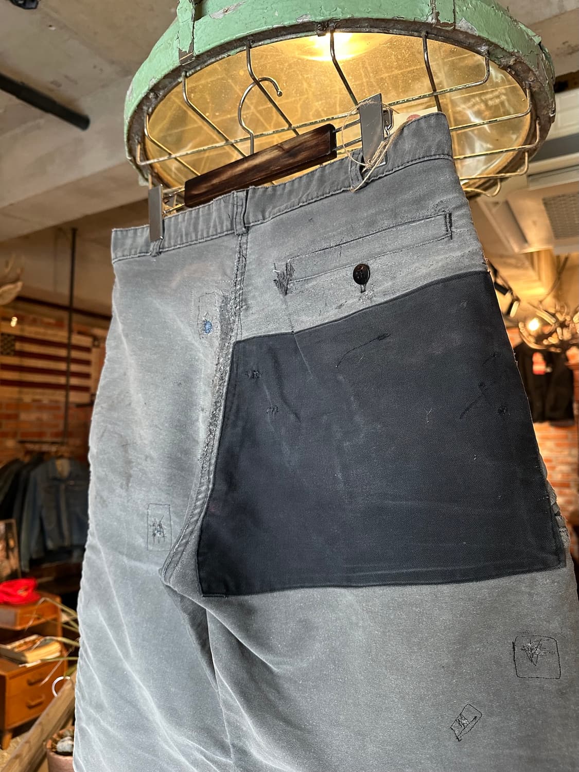 60s French Vintage Moleskin Work Pants 상품이미지7