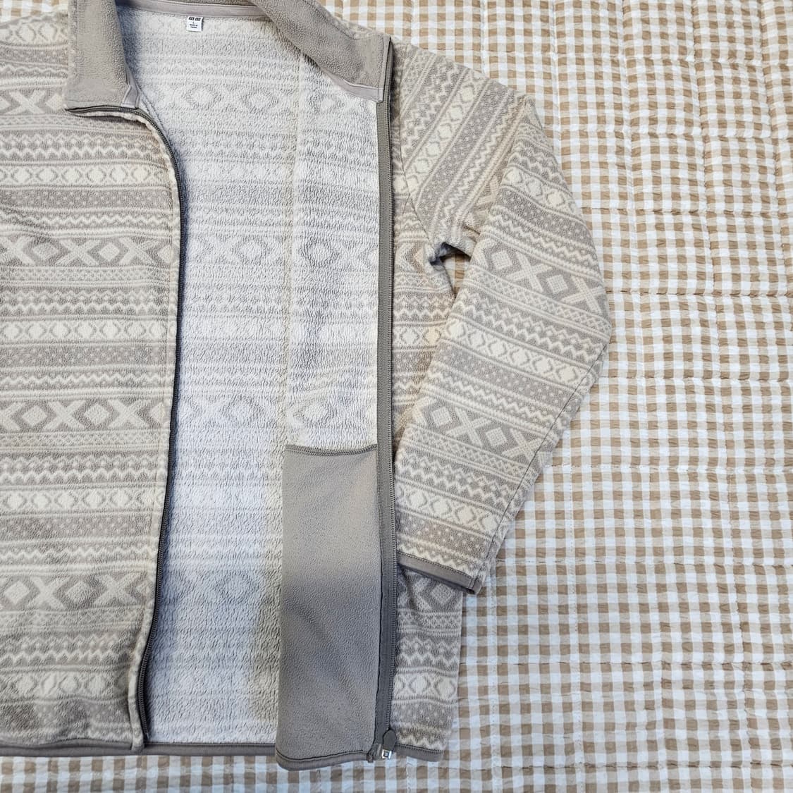 유니클로 얇은 후리스 집업자켓 남자100 상품이미지5