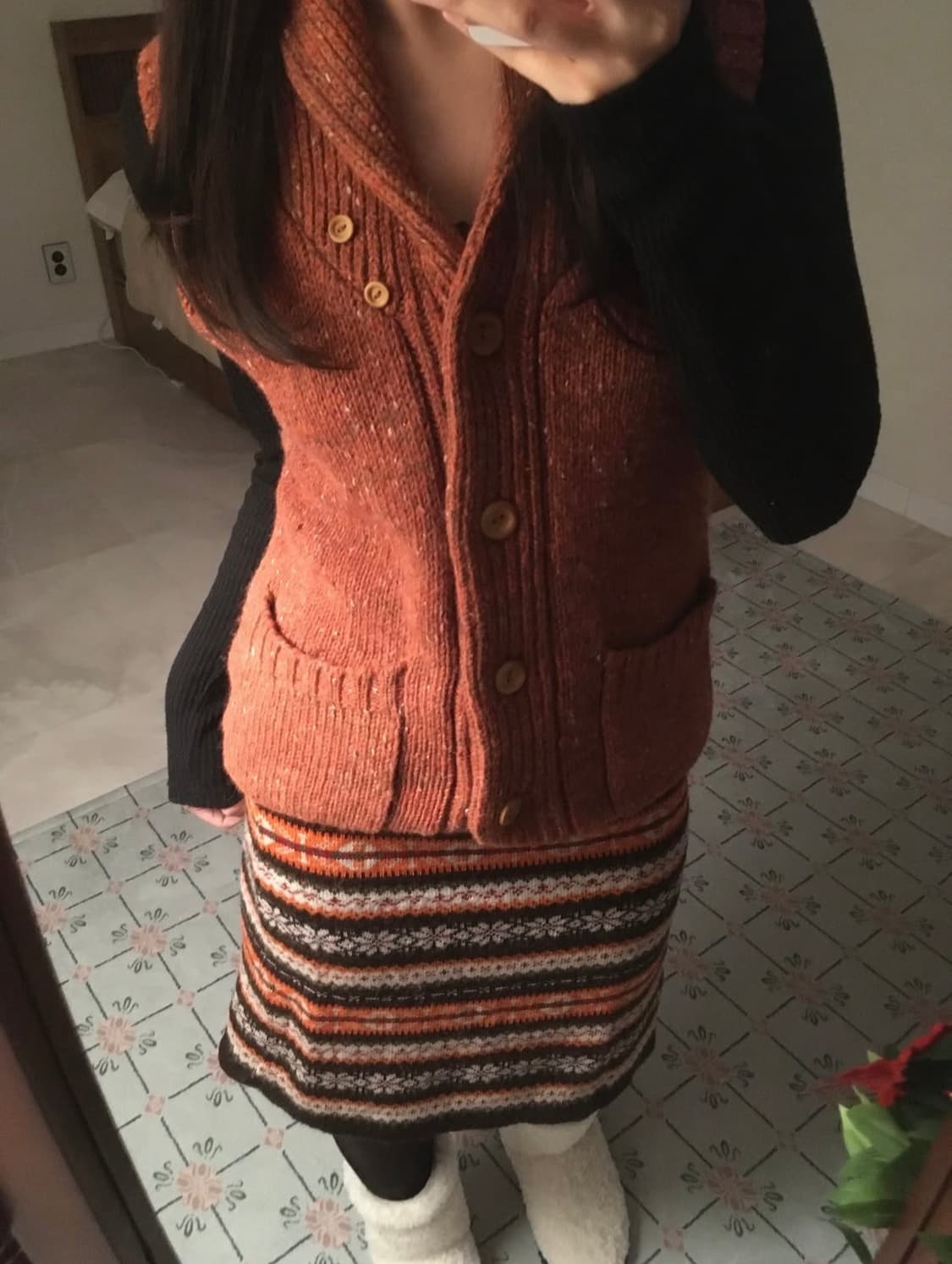 일본빈티지 만두 셔링 코트 상품이미지3