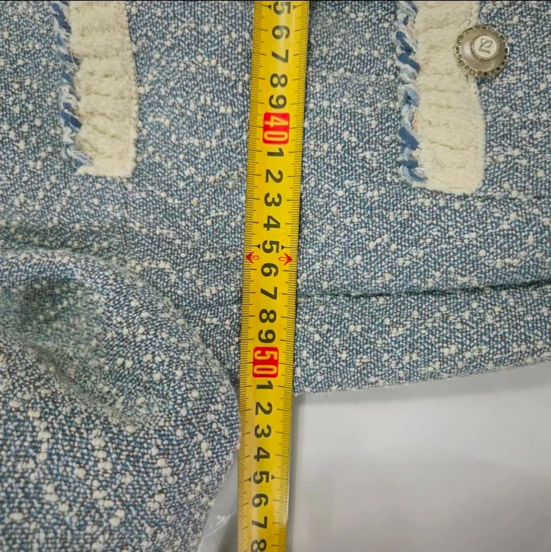 [MINE] 마인 한섬 이탈리안 트위드 블루 크롭 자켓 여성 76 상품이미지9