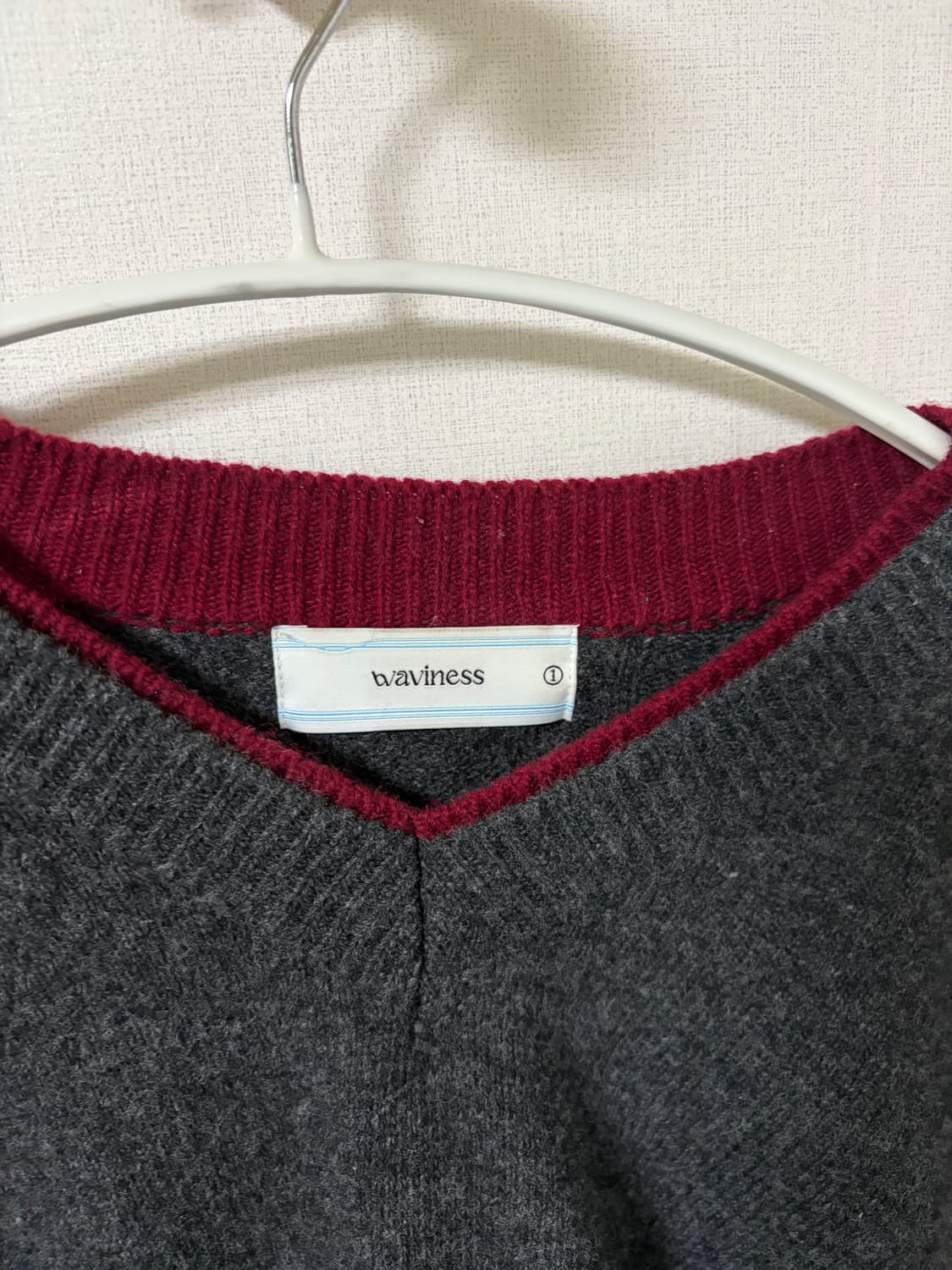 웨이비니스 레이어드 브이넥 니트 상품이미지2