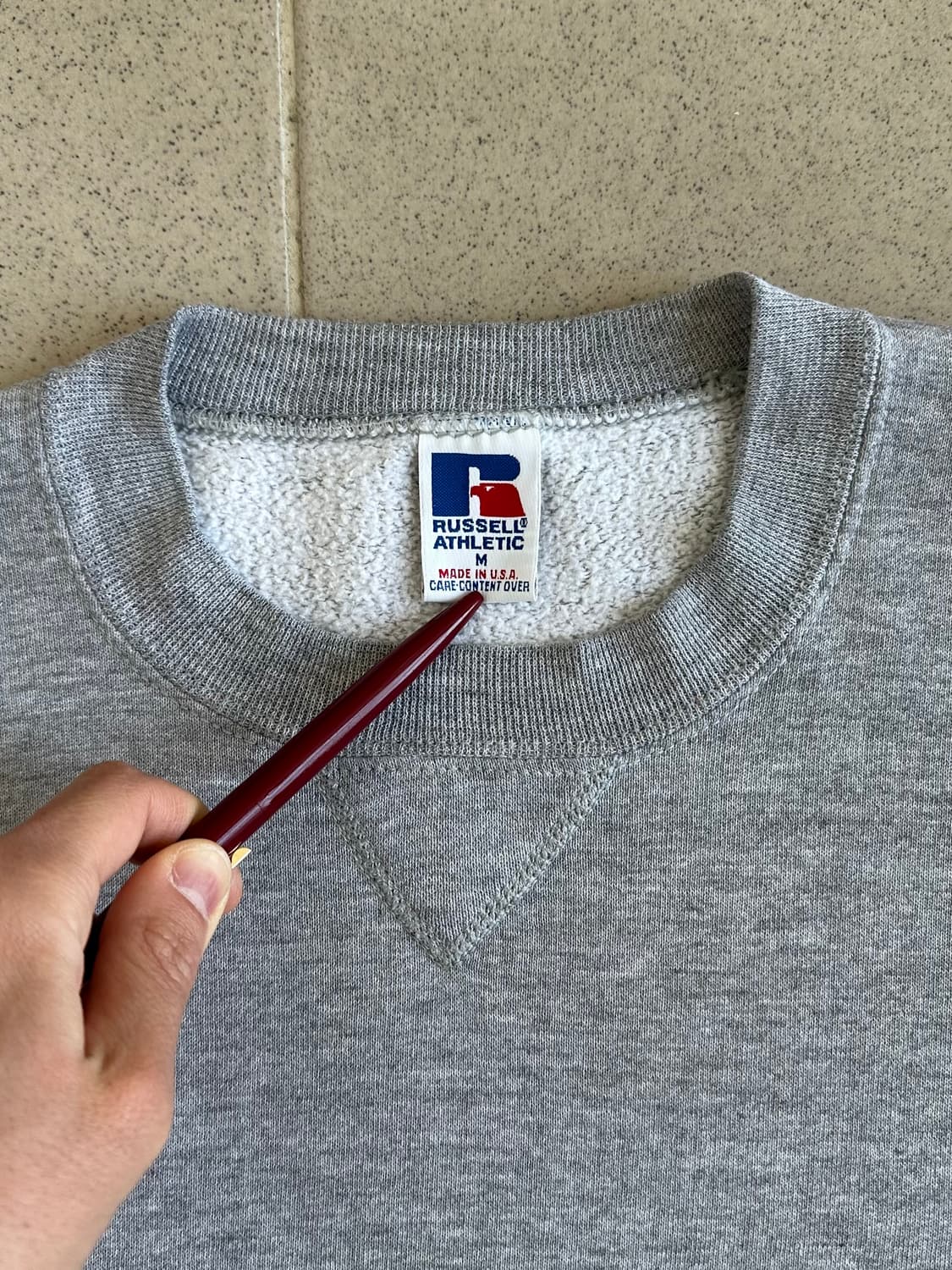 90s 빈티지 러셀 스웻셔츠 그레이 M USA 상품이미지6