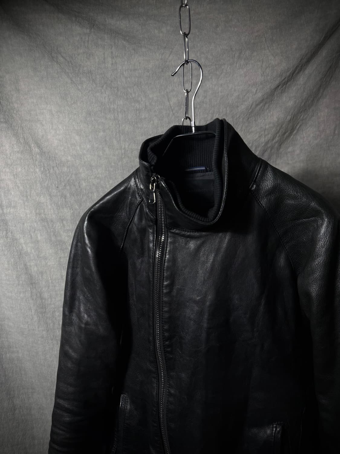 Junhashimoto Asymmetric Zip Leather Jack 상품이미지4