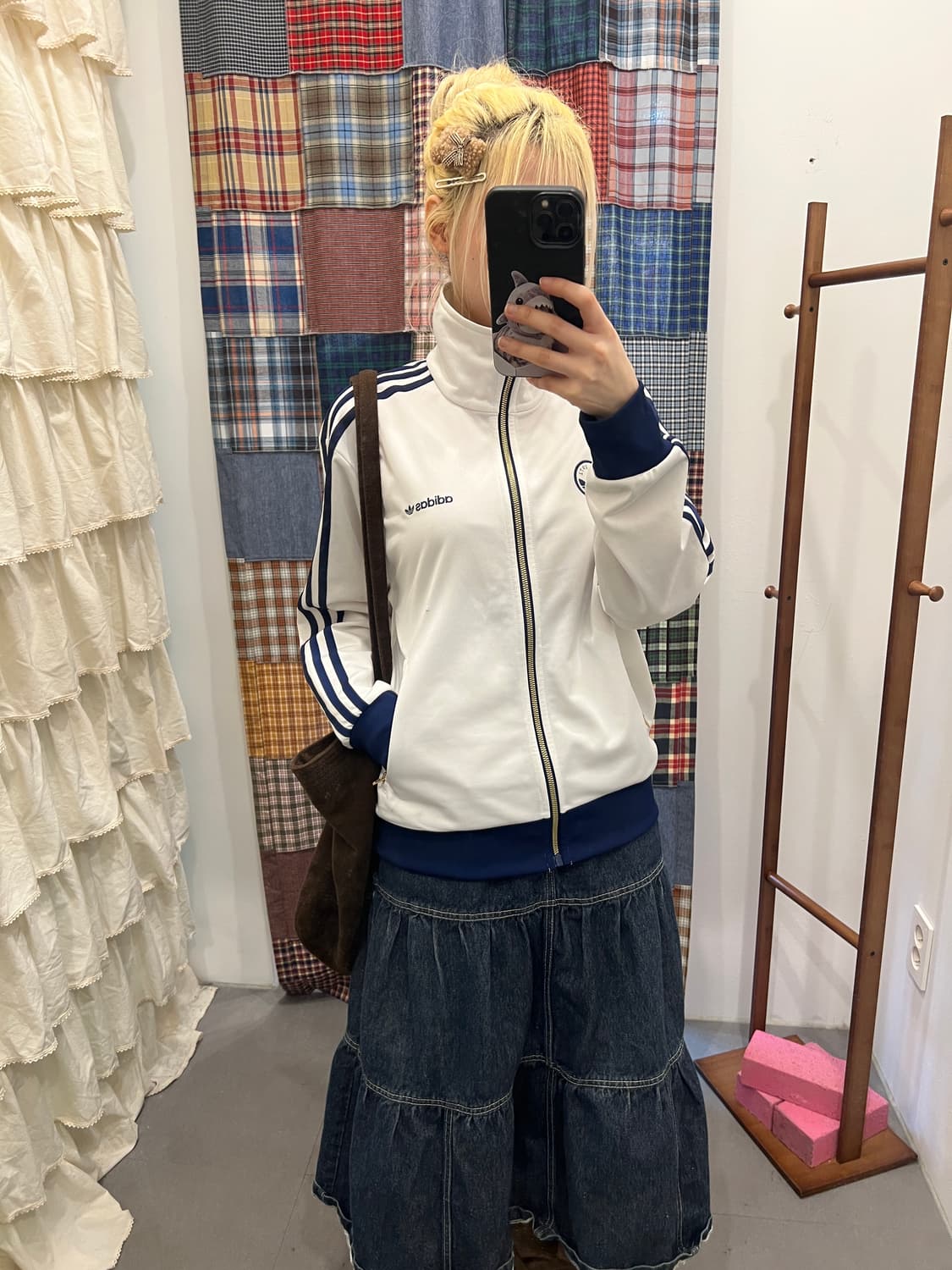 아디다스 화이트 블루 져지 상품이미지3