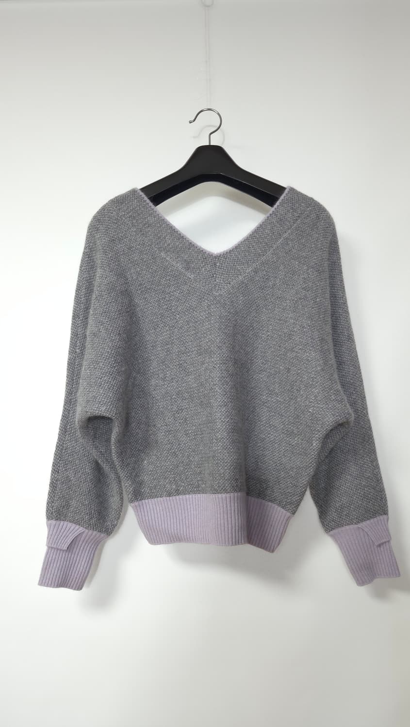 한섬 시스템 2021 울블렌드 브이넥 루즈핏 니트 탑  F 사이즈 상품이미지5